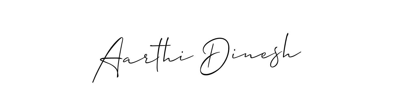The best way (Allison_Script) to make a short signature is to pick only two or three words in your name. The name Aarthi Dinesh include a total of six letters. For converting this name. Aarthi Dinesh signature style 2 images and pictures png