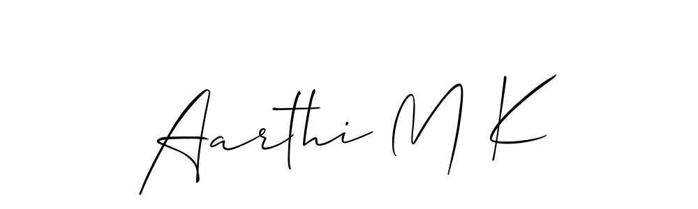 Make a beautiful signature design for name Aarthi M K. Use this online signature maker to create a handwritten signature for free. Aarthi M K signature style 2 images and pictures png