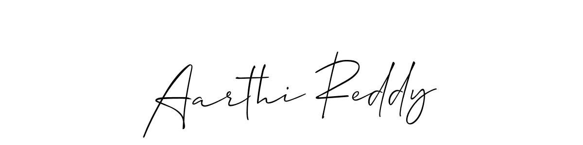 Make a beautiful signature design for name Aarthi Reddy. With this signature (Allison_Script) style, you can create a handwritten signature for free. Aarthi Reddy signature style 2 images and pictures png