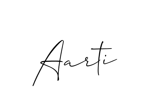 Also we have Aarti name is the best signature style. Create professional handwritten signature collection using Allison_Script autograph style. Aarti signature style 2 images and pictures png