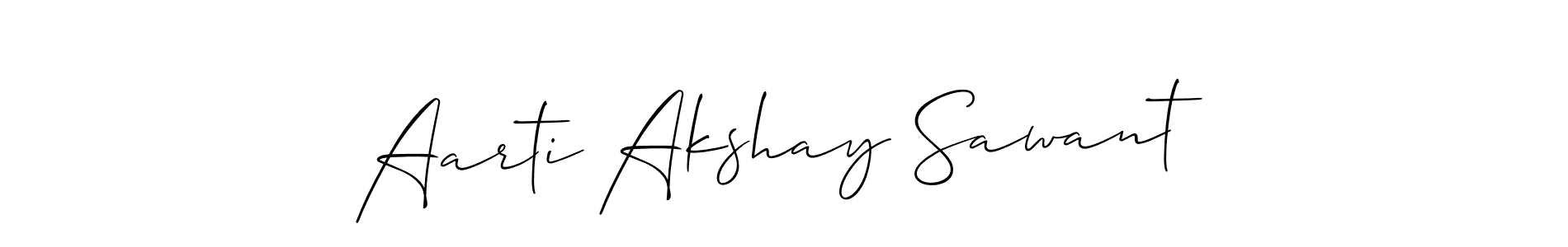 It looks lik you need a new signature style for name Aarti Akshay Sawant. Design unique handwritten (Allison_Script) signature with our free signature maker in just a few clicks. Aarti Akshay Sawant signature style 2 images and pictures png