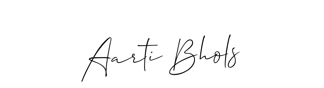 Allison_Script is a professional signature style that is perfect for those who want to add a touch of class to their signature. It is also a great choice for those who want to make their signature more unique. Get Aarti Bhols name to fancy signature for free. Aarti Bhols signature style 2 images and pictures png