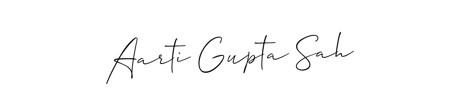 Design your own signature with our free online signature maker. With this signature software, you can create a handwritten (Allison_Script) signature for name Aarti Gupta Sah. Aarti Gupta Sah signature style 2 images and pictures png