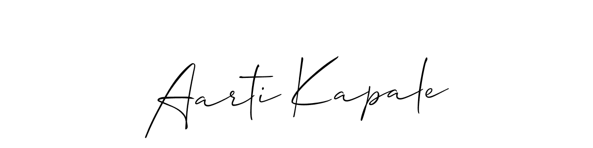 Also we have Aarti Kapale name is the best signature style. Create professional handwritten signature collection using Allison_Script autograph style. Aarti Kapale signature style 2 images and pictures png