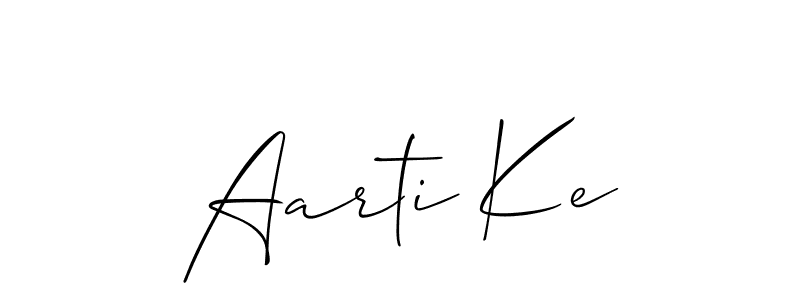 Allison_Script is a professional signature style that is perfect for those who want to add a touch of class to their signature. It is also a great choice for those who want to make their signature more unique. Get Aarti Ke name to fancy signature for free. Aarti Ke signature style 2 images and pictures png