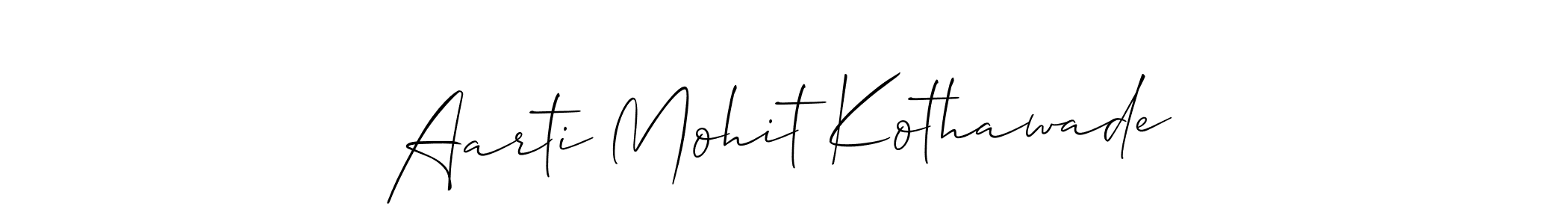 How to Draw Aarti Mohit Kothawade signature style? Allison_Script is a latest design signature styles for name Aarti Mohit Kothawade. Aarti Mohit Kothawade signature style 2 images and pictures png