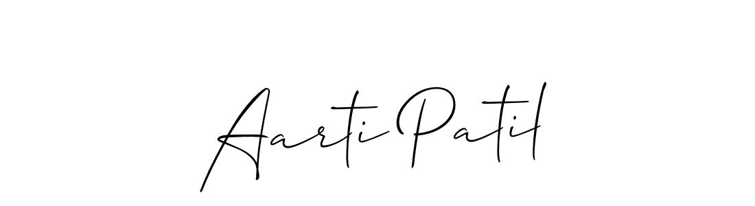 Make a beautiful signature design for name Aarti Patil. With this signature (Allison_Script) style, you can create a handwritten signature for free. Aarti Patil signature style 2 images and pictures png