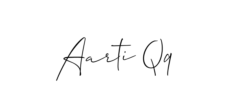 Also we have Aarti Qq name is the best signature style. Create professional handwritten signature collection using Allison_Script autograph style. Aarti Qq signature style 2 images and pictures png