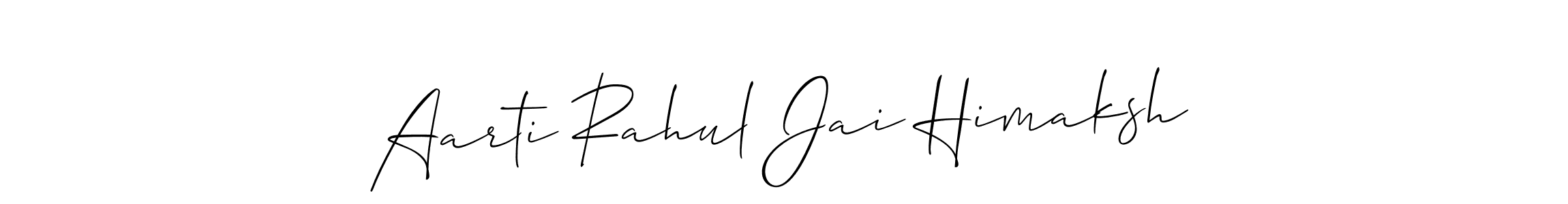 How to Draw Aarti Rahul Jai Himaksh signature style? Allison_Script is a latest design signature styles for name Aarti Rahul Jai Himaksh. Aarti Rahul Jai Himaksh signature style 2 images and pictures png