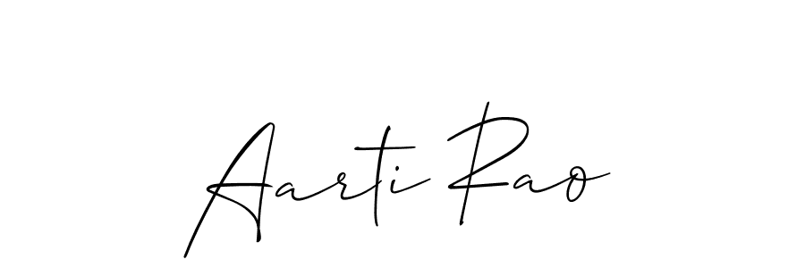 Use a signature maker to create a handwritten signature online. With this signature software, you can design (Allison_Script) your own signature for name Aarti Rao. Aarti Rao signature style 2 images and pictures png