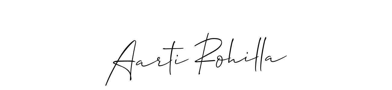 It looks lik you need a new signature style for name Aarti Rohilla. Design unique handwritten (Allison_Script) signature with our free signature maker in just a few clicks. Aarti Rohilla signature style 2 images and pictures png
