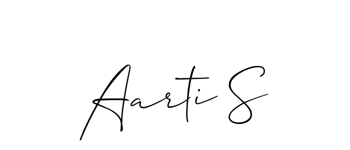 Make a beautiful signature design for name Aarti S. With this signature (Allison_Script) style, you can create a handwritten signature for free. Aarti S signature style 2 images and pictures png