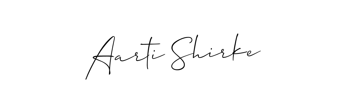 Make a short Aarti Shirke signature style. Manage your documents anywhere anytime using Allison_Script. Create and add eSignatures, submit forms, share and send files easily. Aarti Shirke signature style 2 images and pictures png