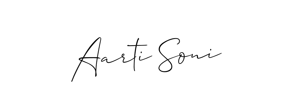You should practise on your own different ways (Allison_Script) to write your name (Aarti Soni) in signature. don't let someone else do it for you. Aarti Soni signature style 2 images and pictures png