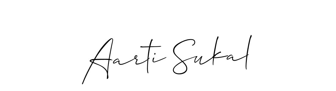 Aarti Sukal stylish signature style. Best Handwritten Sign (Allison_Script) for my name. Handwritten Signature Collection Ideas for my name Aarti Sukal. Aarti Sukal signature style 2 images and pictures png