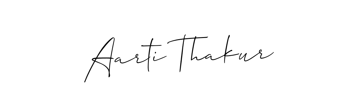 How to make Aarti Thakur name signature. Use Allison_Script style for creating short signs online. This is the latest handwritten sign. Aarti Thakur signature style 2 images and pictures png