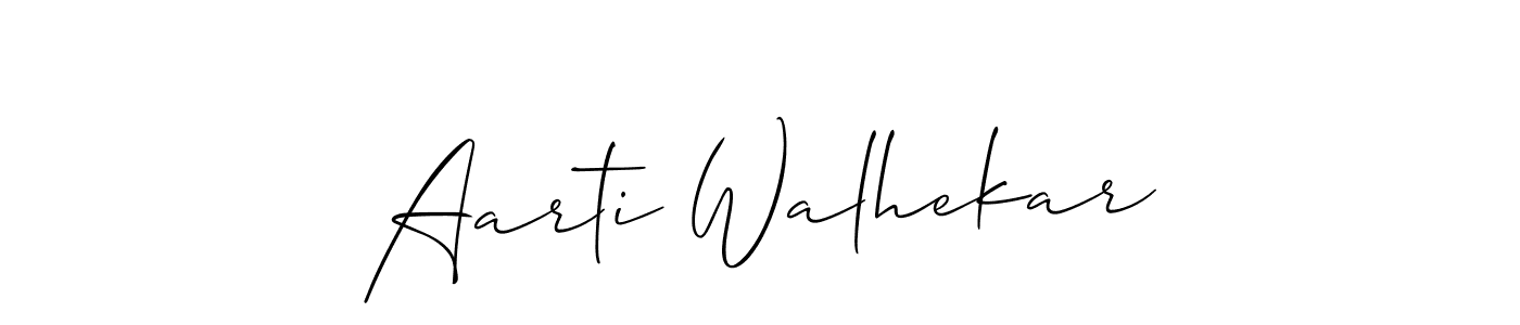 Design your own signature with our free online signature maker. With this signature software, you can create a handwritten (Allison_Script) signature for name Aarti Walhekar. Aarti Walhekar signature style 2 images and pictures png