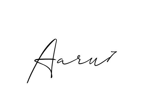 How to make Aaru7 name signature. Use Allison_Script style for creating short signs online. This is the latest handwritten sign. Aaru7 signature style 2 images and pictures png