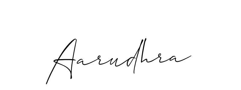 Aarudhra stylish signature style. Best Handwritten Sign (Allison_Script) for my name. Handwritten Signature Collection Ideas for my name Aarudhra. Aarudhra signature style 2 images and pictures png