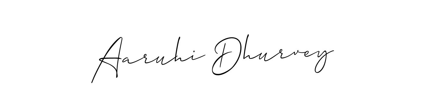 It looks lik you need a new signature style for name Aaruhi Dhurvey. Design unique handwritten (Allison_Script) signature with our free signature maker in just a few clicks. Aaruhi Dhurvey signature style 2 images and pictures png