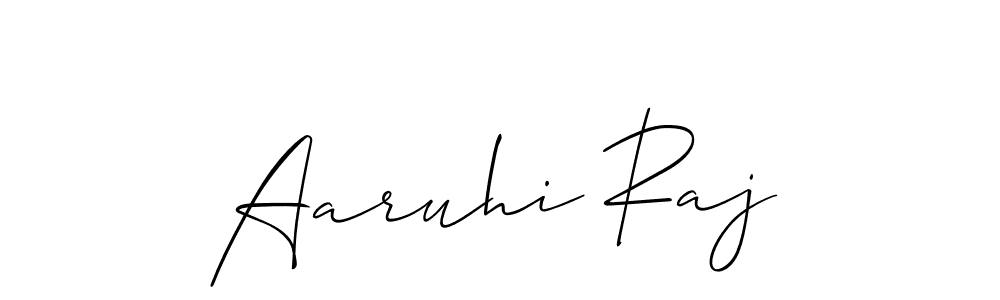 Allison_Script is a professional signature style that is perfect for those who want to add a touch of class to their signature. It is also a great choice for those who want to make their signature more unique. Get Aaruhi Raj name to fancy signature for free. Aaruhi Raj signature style 2 images and pictures png