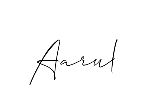 Similarly Allison_Script is the best handwritten signature design. Signature creator online .You can use it as an online autograph creator for name Aarul. Aarul signature style 2 images and pictures png