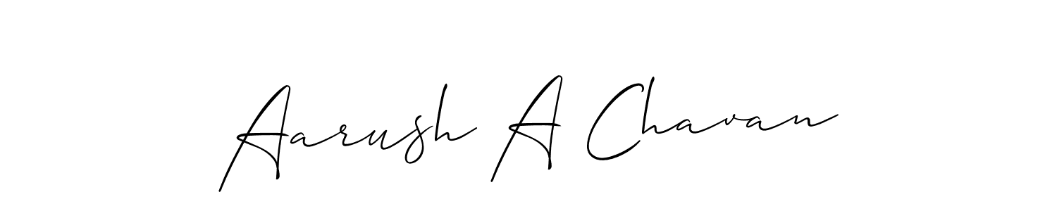 Design your own signature with our free online signature maker. With this signature software, you can create a handwritten (Allison_Script) signature for name Aarush A Chavan. Aarush A Chavan signature style 2 images and pictures png