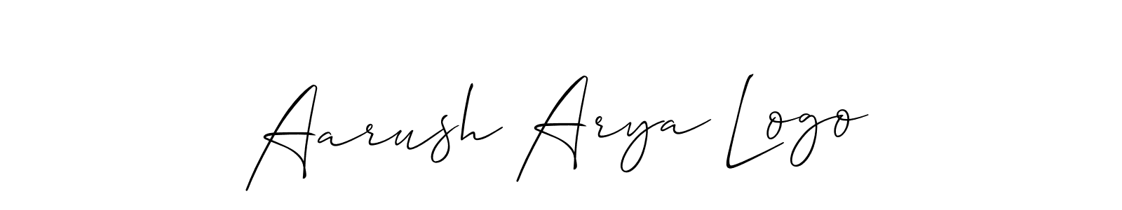 How to make Aarush Arya Logo signature? Allison_Script is a professional autograph style. Create handwritten signature for Aarush Arya Logo name. Aarush Arya Logo signature style 2 images and pictures png