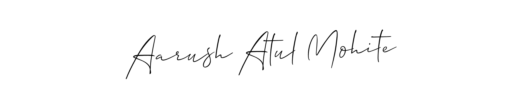 Also we have Aarush Atul Mohite name is the best signature style. Create professional handwritten signature collection using Allison_Script autograph style. Aarush Atul Mohite signature style 2 images and pictures png