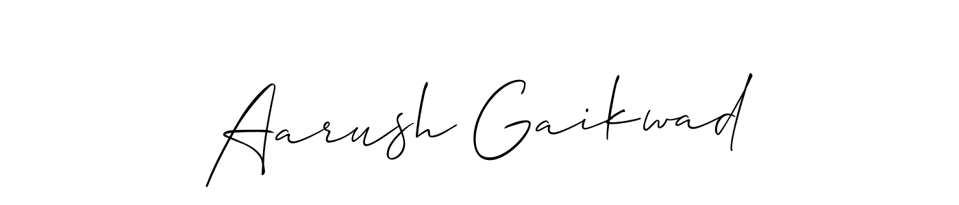 You should practise on your own different ways (Allison_Script) to write your name (Aarush Gaikwad) in signature. don't let someone else do it for you. Aarush Gaikwad signature style 2 images and pictures png