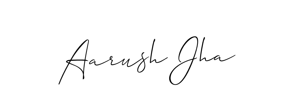 How to make Aarush Jha signature? Allison_Script is a professional autograph style. Create handwritten signature for Aarush Jha name. Aarush Jha signature style 2 images and pictures png