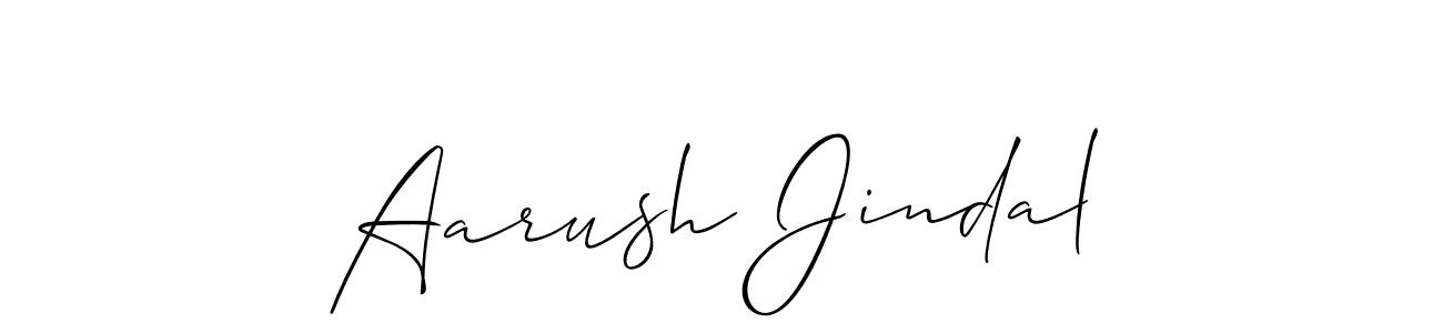 Make a beautiful signature design for name Aarush Jindal. With this signature (Allison_Script) style, you can create a handwritten signature for free. Aarush Jindal signature style 2 images and pictures png