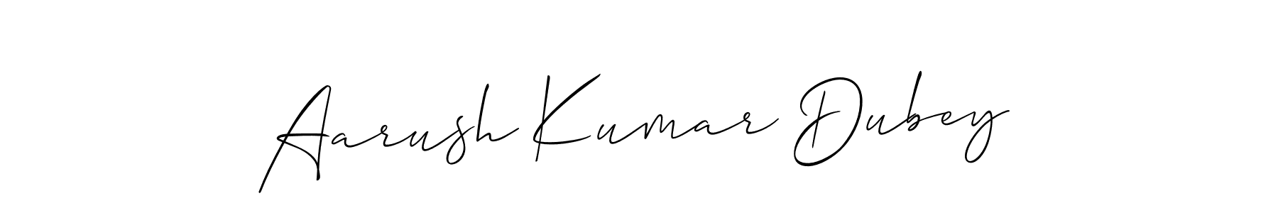 The best way (Allison_Script) to make a short signature is to pick only two or three words in your name. The name Aarush Kumar Dubey include a total of six letters. For converting this name. Aarush Kumar Dubey signature style 2 images and pictures png