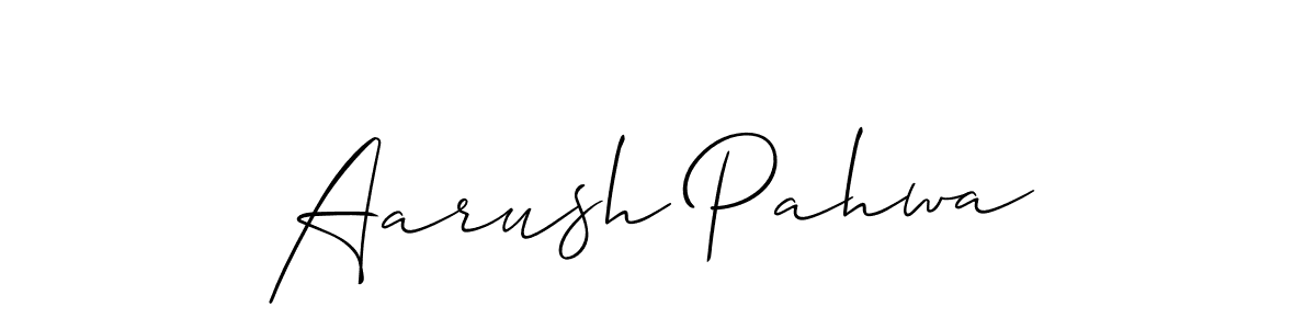 You should practise on your own different ways (Allison_Script) to write your name (Aarush Pahwa) in signature. don't let someone else do it for you. Aarush Pahwa signature style 2 images and pictures png