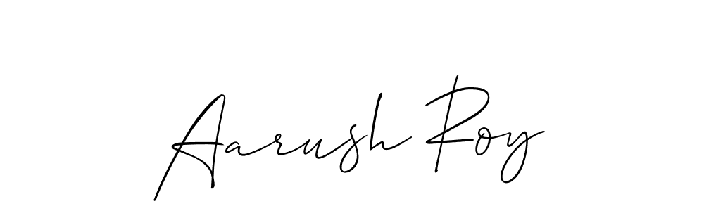 Make a beautiful signature design for name Aarush Roy. With this signature (Allison_Script) style, you can create a handwritten signature for free. Aarush Roy signature style 2 images and pictures png