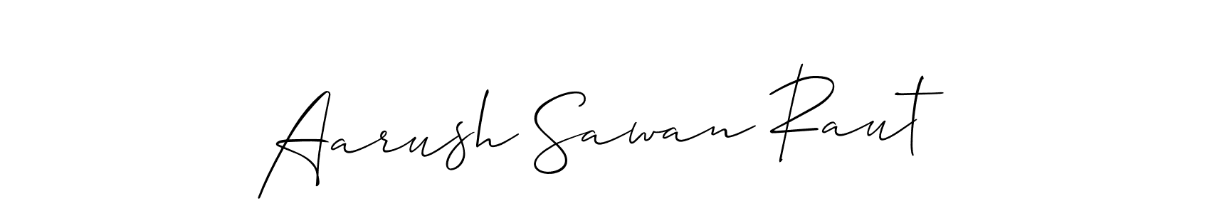 You should practise on your own different ways (Allison_Script) to write your name (Aarush Sawan Raut) in signature. don't let someone else do it for you. Aarush Sawan Raut signature style 2 images and pictures png