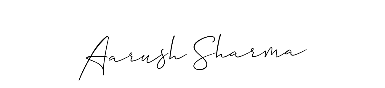 Design your own signature with our free online signature maker. With this signature software, you can create a handwritten (Allison_Script) signature for name Aarush Sharma. Aarush Sharma signature style 2 images and pictures png