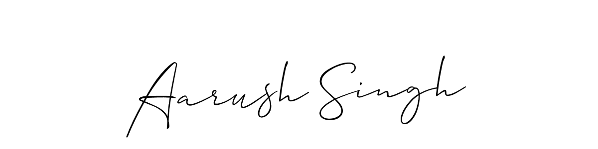 Also we have Aarush Singh name is the best signature style. Create professional handwritten signature collection using Allison_Script autograph style. Aarush Singh signature style 2 images and pictures png