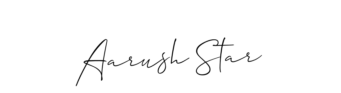 Design your own signature with our free online signature maker. With this signature software, you can create a handwritten (Allison_Script) signature for name Aarush Star. Aarush Star signature style 2 images and pictures png