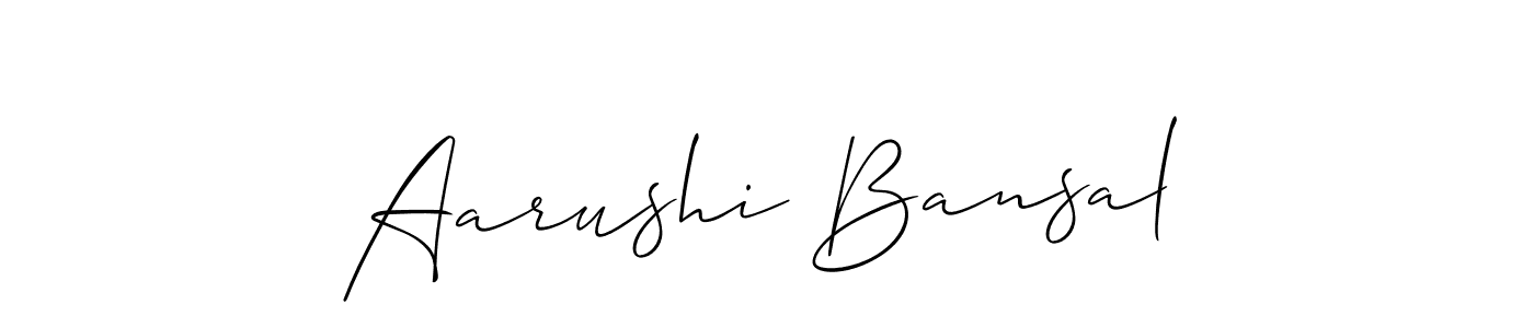 Similarly Allison_Script is the best handwritten signature design. Signature creator online .You can use it as an online autograph creator for name Aarushi Bansal. Aarushi Bansal signature style 2 images and pictures png