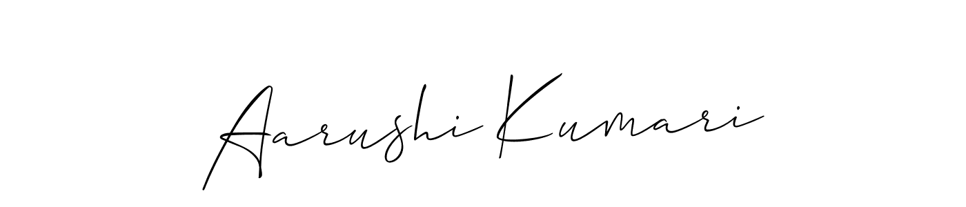 Use a signature maker to create a handwritten signature online. With this signature software, you can design (Allison_Script) your own signature for name Aarushi Kumari. Aarushi Kumari signature style 2 images and pictures png