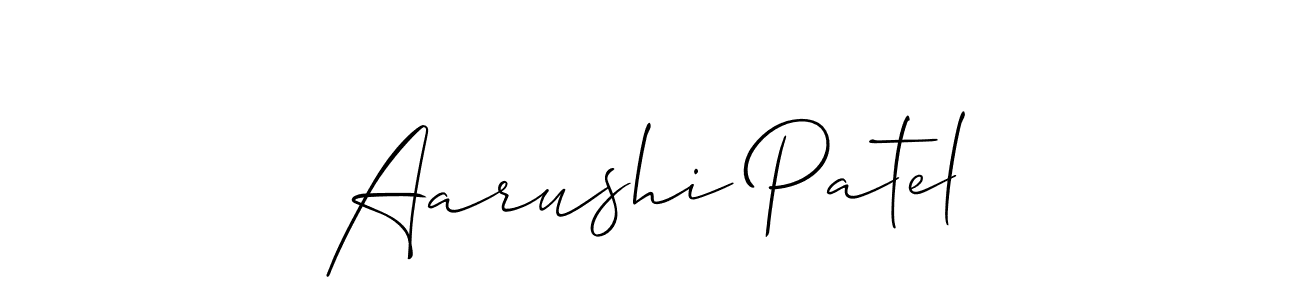 You should practise on your own different ways (Allison_Script) to write your name (Aarushi Patel) in signature. don't let someone else do it for you. Aarushi Patel signature style 2 images and pictures png