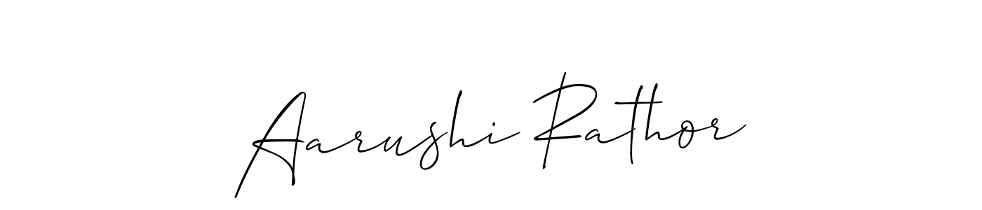 How to make Aarushi Rathor name signature. Use Allison_Script style for creating short signs online. This is the latest handwritten sign. Aarushi Rathor signature style 2 images and pictures png