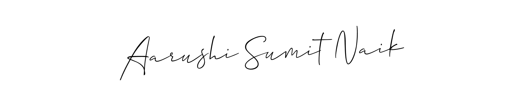 How to Draw Aarushi Sumit Naik signature style? Allison_Script is a latest design signature styles for name Aarushi Sumit Naik. Aarushi Sumit Naik signature style 2 images and pictures png