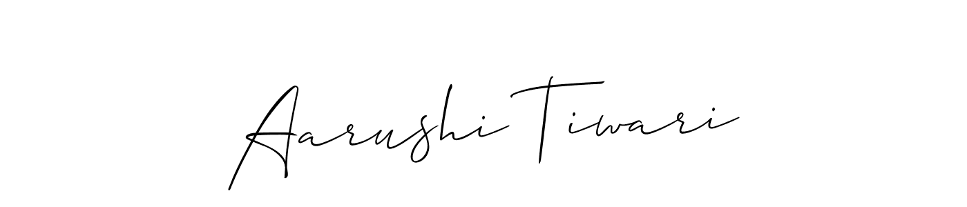 Design your own signature with our free online signature maker. With this signature software, you can create a handwritten (Allison_Script) signature for name Aarushi Tiwari. Aarushi Tiwari signature style 2 images and pictures png