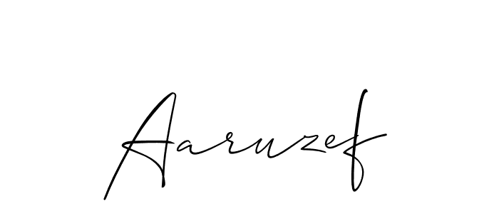 Also we have Aaruzef name is the best signature style. Create professional handwritten signature collection using Allison_Script autograph style. Aaruzef signature style 2 images and pictures png