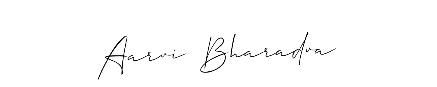 Design your own signature with our free online signature maker. With this signature software, you can create a handwritten (Allison_Script) signature for name Aarvi  Bharadva. Aarvi  Bharadva signature style 2 images and pictures png