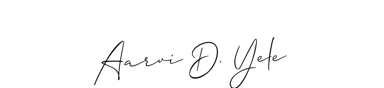 Also we have Aarvi D. Yele name is the best signature style. Create professional handwritten signature collection using Allison_Script autograph style. Aarvi D. Yele signature style 2 images and pictures png