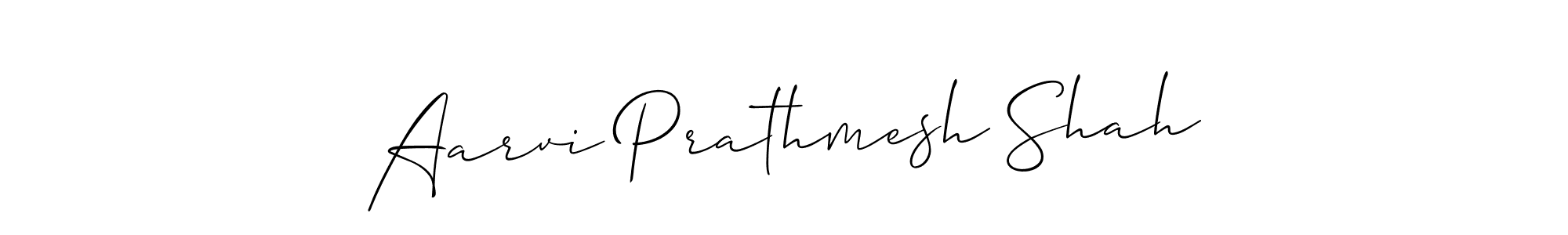 Also we have Aarvi Prathmesh Shah name is the best signature style. Create professional handwritten signature collection using Allison_Script autograph style. Aarvi Prathmesh Shah signature style 2 images and pictures png