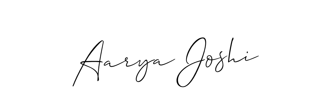 How to make Aarya Joshi signature? Allison_Script is a professional autograph style. Create handwritten signature for Aarya Joshi name. Aarya Joshi signature style 2 images and pictures png